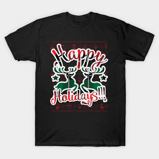 Happy Holidays Deer T-Shirt by Design_Lawrence